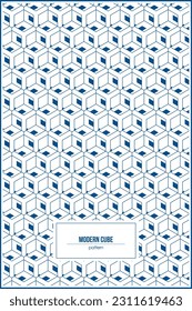 modern symmetrical cube pattern for business car background