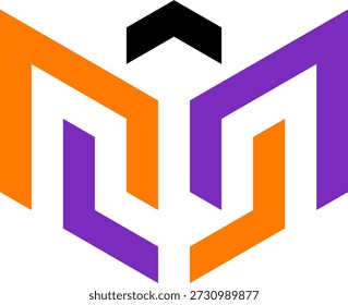 Diseño moderno del logotipo simétrico M con forma geométrica y estilo minimalista. Adecuado para tecnología, empresas, startups, construcción y marca creativa. Logotipo de Vector limpio con un equilibrio fuerte, perfecto para la identidad empresarial y el uso profesional de la marca.