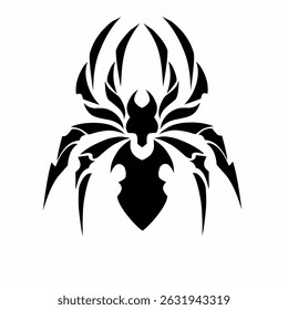 Modern Symmetrical Vector Spider Tribal Design