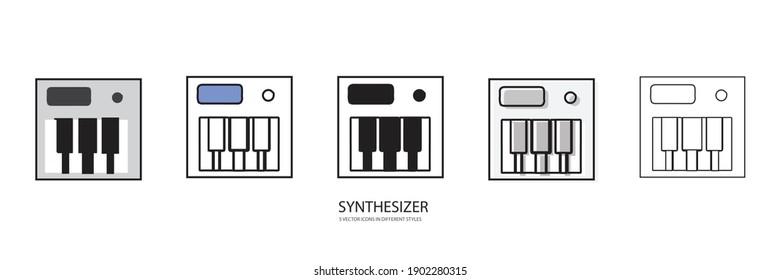 icono de tipo de vector sintetizador moderno