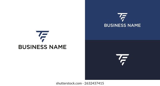 Modernes T F Monogram Logo - Elegantes und einfaches Vektordesign für das Branding
