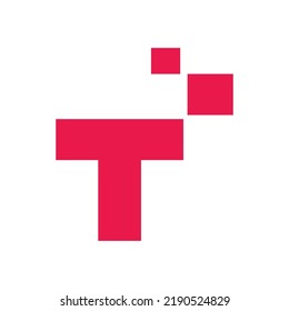 Diseño vectorial del logotipo del tipo de letra del tipo T inicial moderno, letra, letra