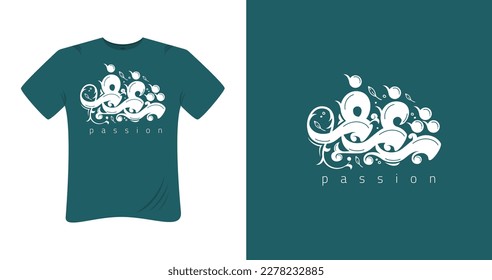 modern t shirt design with Arabic calligraphy means passion in Arabic
- Vector