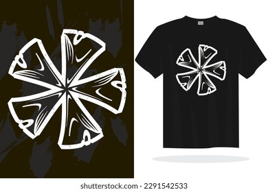 Modern t shirt design with random vector graphics