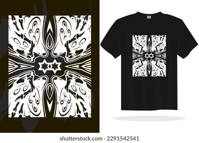 Modern t shirt design with random vector graphics