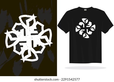 Modern t shirt design with random vector graphics