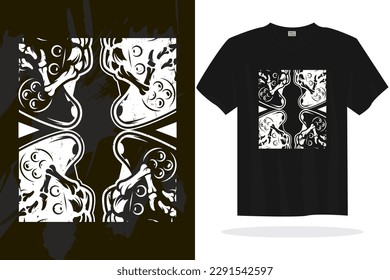Modern t shirt design with random vector graphics
