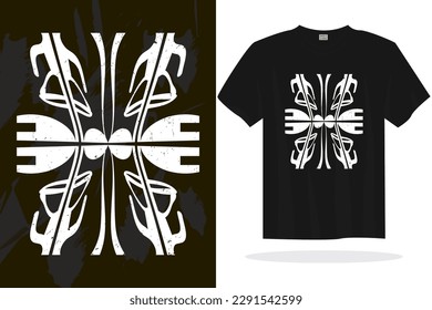 Modern t shirt design with random vector graphics