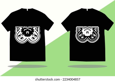 Modern t shirt design vector template with random graphics