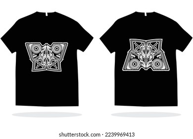 Modern t shirt design vector template with random graphics