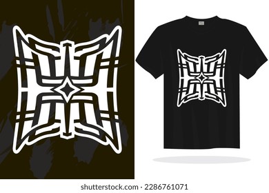Modernes T-Shirt-Design, Vektorvorlage mit zufälliger Grafik