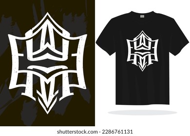 Modern t shirt design vector template with random graphics