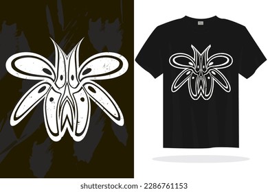 Modern t shirt design vector template with random graphics