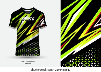 Modern T shirt jersey design suitable for sports, racing, soccer, gaming and e sports vector