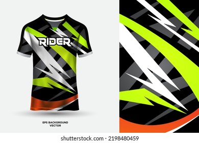 Modern T shirt jersey design suitable for sports, racing, soccer, gaming and e sports vector