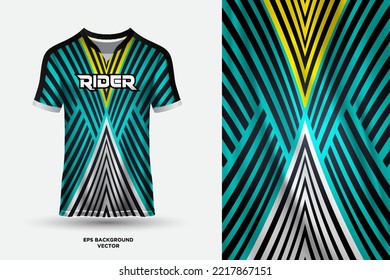 Modern T shirt jersey design suitable for sports, racing, soccer, gaming and e sports vector