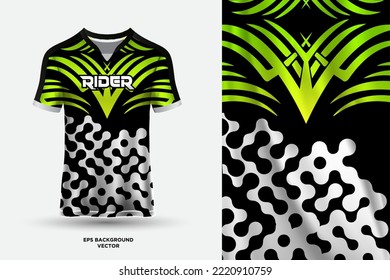 Modern T shirt jersey design suitable for sports, racing, soccer, gaming and e sports vector