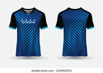 Modern t shirt sport design racing jersey uniform front and back view
