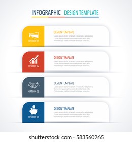 Modern tab index infographic options template with paper sheets. Vector element can be used for web design and workflow layout.