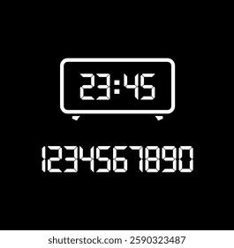 Modern table clock with color digital display.