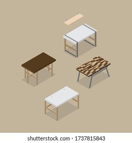 Modern table for decorate on  background