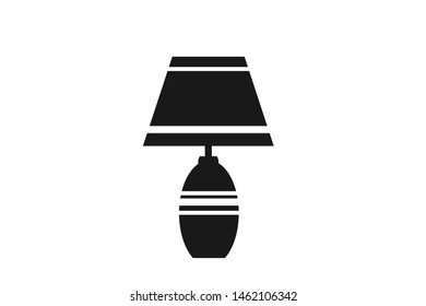 Modern table lamp black icon vector 