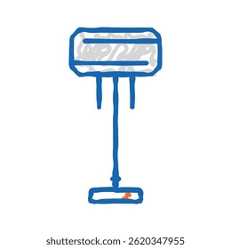 Lámpara de mesa moderna doodle icono bosquejo Vector. muestra de lámpara de mesa moderna. ilustración de símbolo aislado