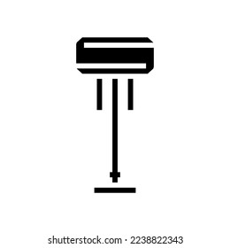 vector de icono de glifo de lámpara de mesa moderna. señal moderna de lámpara de mesa. ilustración de símbolo aislado