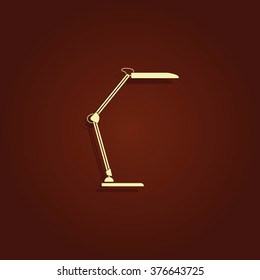 Modern table lamp icon. Lighting illustration.