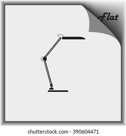 Modern table lamp icon. Lighting illustration.