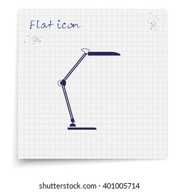 Modern table lamp icon. Lighting illustration.