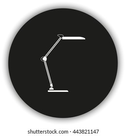 Modern table lamp icon. Lighting illustration.