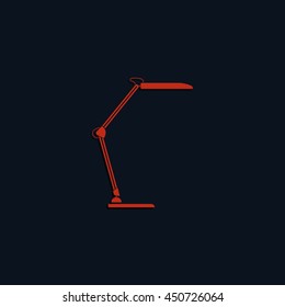Modern table lamp icon. Lighting illustration.