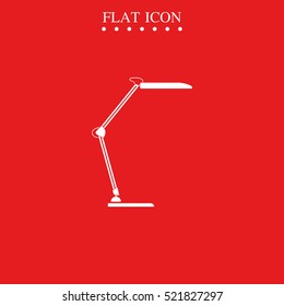 Modern table lamp icon. Lighting illustration.
