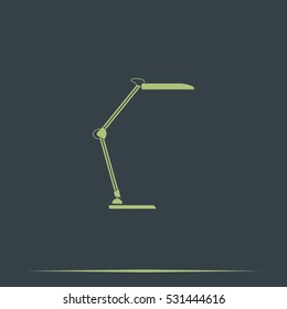Modern table lamp icon. Lighting illustration.