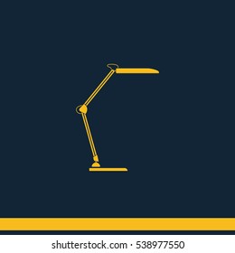 Modern table lamp icon. Lighting illustration.