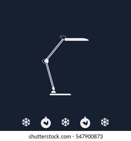 Modern table lamp icon. Lighting illustration.