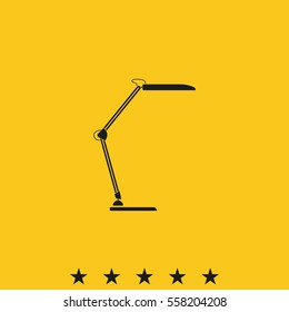 Modern table lamp icon. Lighting illustration.