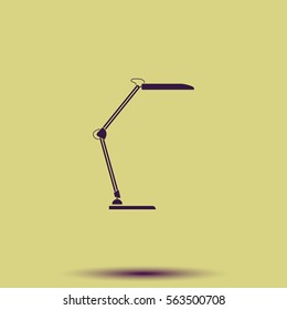 Modern table lamp icon. Lighting illustration.