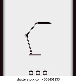Modern table lamp icon. Lighting illustration.