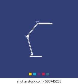 Modern table lamp icon. Lighting illustration.