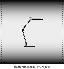 Modern table lamp icon. Lighting illustration.