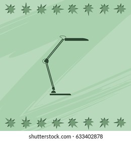 Modern table lamp icon. Lighting illustration.
