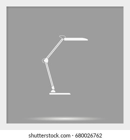 Modern table lamp icon. Lighting illustration.