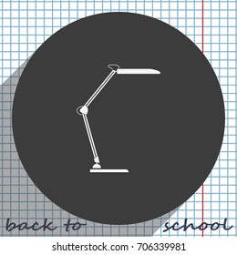 Modern table lamp icon. Lighting illustration.