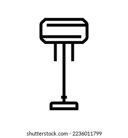 vector de icono de línea de lámpara de mesa moderna. señal moderna de lámpara de mesa. símbolo de contorno aislado ilustración negra