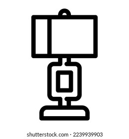 modern table lamp line icon vector. modern table lamp sign. isolated contour symbol black illustration