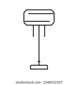 modern table lamp line icon vector. modern table lamp sign. isolated contour symbol black illustration