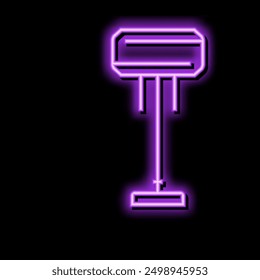 modern table lamp neon light sign vector. modern table lamp sign. isolated symbol illustration