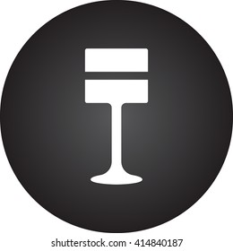 Modern table lamp sign simple icon on  background